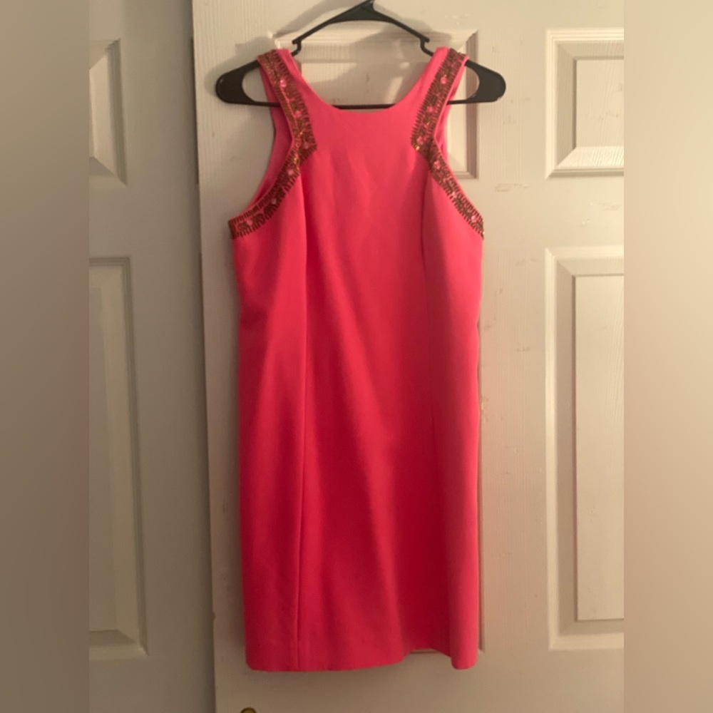 Lilly Pulitzer Embellished Pink Shift Dress